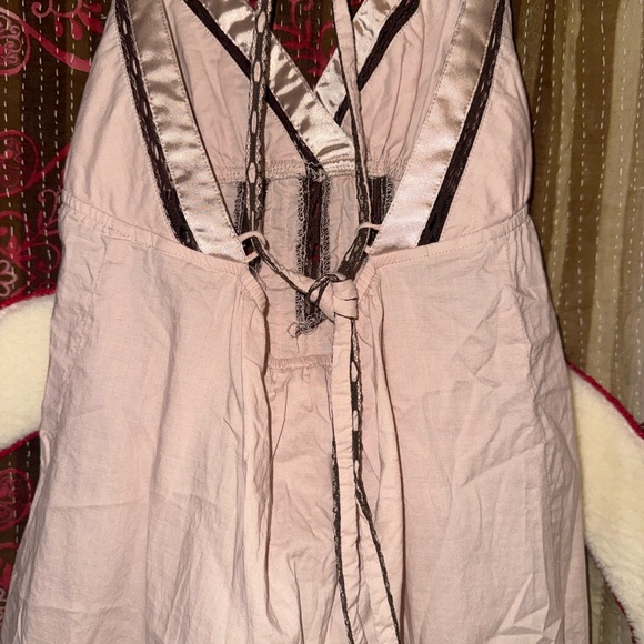 Vintage Forever 21 Brown and Pink babydoll tank top - Picture 6 of 7
